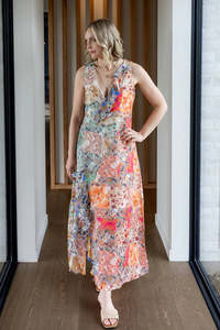 Drama The Label: INDIANA PATCH PRINT- dress 14-Drama the Label