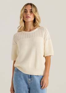 CHERRI TEE- Cream