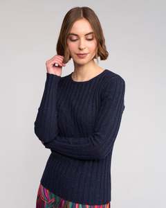K2038 Felix Sweater-Navy Fleck