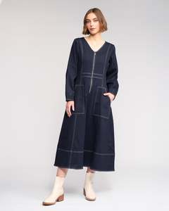 Knewe: K1069 Phoenix Dress-Ink Denim