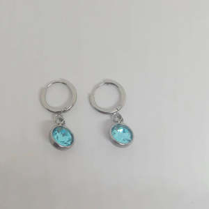 French Style Lab Fine Aqua Earings