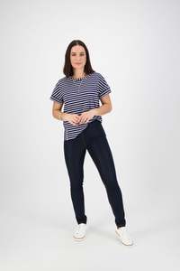 Under 50 Outlet: Vassalli Pull On Jean with Contrast Stitching 230CS