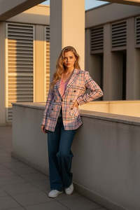 CHARLOTTE BLAZER PINK PLAID (Pre Order End Feb)