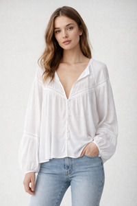 CAITLIN BLOUSE-WHITE-PRE ORDER DUE FEB