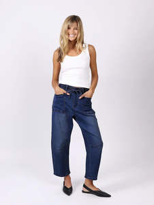 LEO BARREL JEANS -BLUE