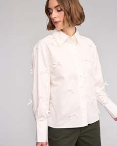 K5106 Bow Shirt -Off white