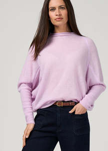LSK2605 ASTORIA BATWING SWEATER-LILAC