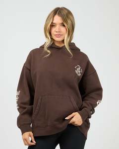 ALL ABOUT EVE SERENE HOODIE-BROWN