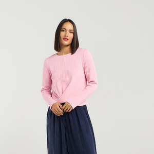 TWIST TEE -L/S-COTTON CANDY
