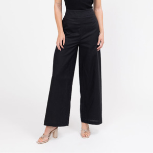 ESSENTIAL WIDE LEG PANT -BLACK