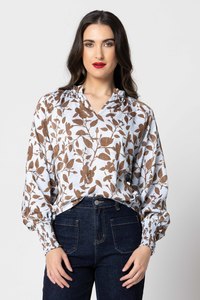 CLARA BLOUSE-WALNUT BLOOM