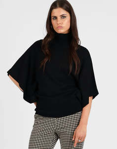 Storm: Batwing Roll Neck Merino Sweater