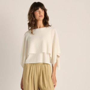Fate Becker: KORA CAPE TOP-CREAM