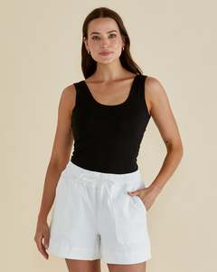 Emma Scoop Tank-Black