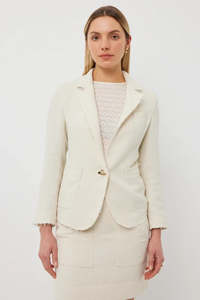 TUESDAY coco jacket-ivory channel-SIZE 14