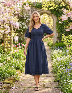 Foxwood: FOXWOOD JUNA DRESS-DARK SAPHIRE