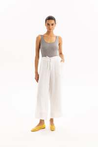 New Arrivals: MILLY PANTS-WHITE