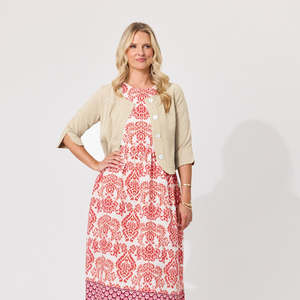 AMALFI LINEN JACKET-OATMEAL