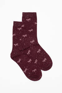 MERLOT BOW SOCK