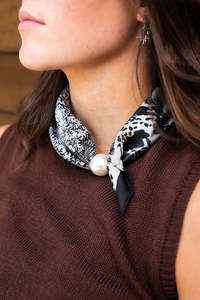 Pearl Fasten Neck Tie | Inked Garden