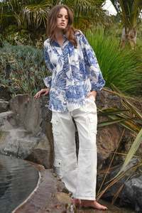 COOP LINEN ON THE EDGE PANT-WHITE