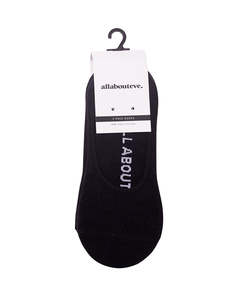 ALL ABOUT EVE AAE SOCKETTE-BLACK-3PK