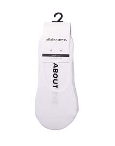 ALL ABOUT EVE AAE SOCKETTE-WHITE-3PK