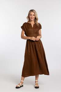 PRUDENCE DRESS-CHOCOLATE