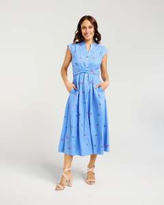 Dresses: ZAFINA MILA DRESS-SPRING STRIPE