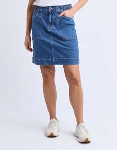ELM ATLAS DENIM SKIRT-DARK WASH -SPRING