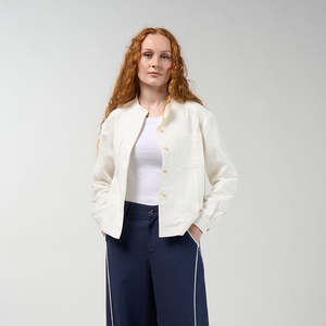 Jackets Coats Vests: MADLY SWEETLY DUALITY JACKET-SILK WHITE