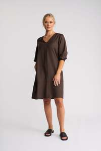 Vassalli: VASSALLI NEWMAN DRESS-CHOCOLATE