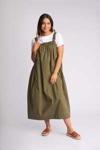 VASSALLI BLEND DRESS-KHAKI