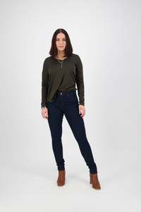 Basketweave Reign Jeans - Indigo 5535