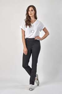 Bay Pull On Cotton Full Length Pant 234LW-Black
