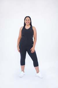 Midnight Black 3/4 Tights