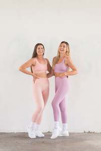 Sportswear Set: Sherbet Ribbed Full Length Tights