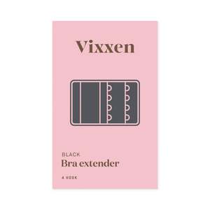 Bras Bra Extenders: Bra Extender 4 Hook Black