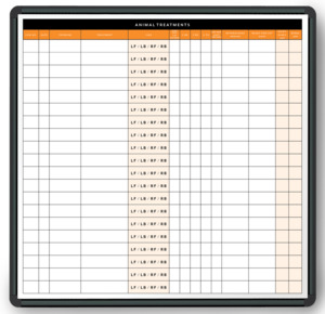 The Dairy Management Whiteboard smaller version 600 x 600mm
