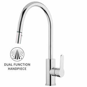Products: Voda Gooseneck Pull Out Sink Mixer - Cold Start Voda Plumbingware