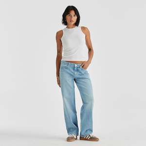 Womens Jeans: Low Bella Baggy - Mantra Blue - Regular