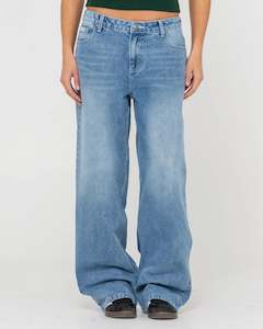 BETHANY BAGGY LOW RISE JEAN - Blasted Middy Blue