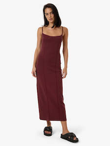 Dresses And Skirts: Rib Seam Dress Dark Cherry
