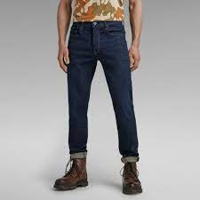 3301 Slim Kir Stretch Denim Worn In - Deep Marine
