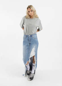 Salute skirt washed blue