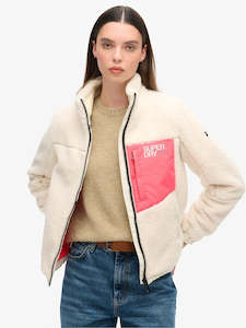 Superdry: Fleece Trekker Jacket - Off White