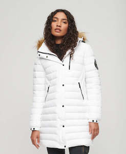 FUJI HOODED LONGLINE PUFFER - Black