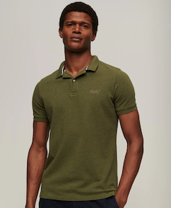Classic Pique Polo Thrift Olive Marle