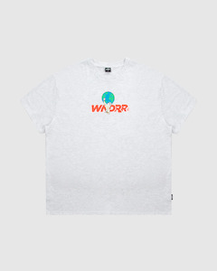 Atlas Box Fit Tee - White Marle