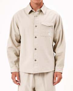 Abrand: A5 Toretto Canvas Shacket White